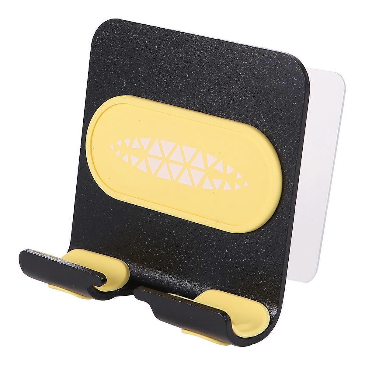 Adhesive Phone Holder with Metal Bracket for Wall Black ABS Material Supports 4 to 12 Inch Devices Angle Adjustable