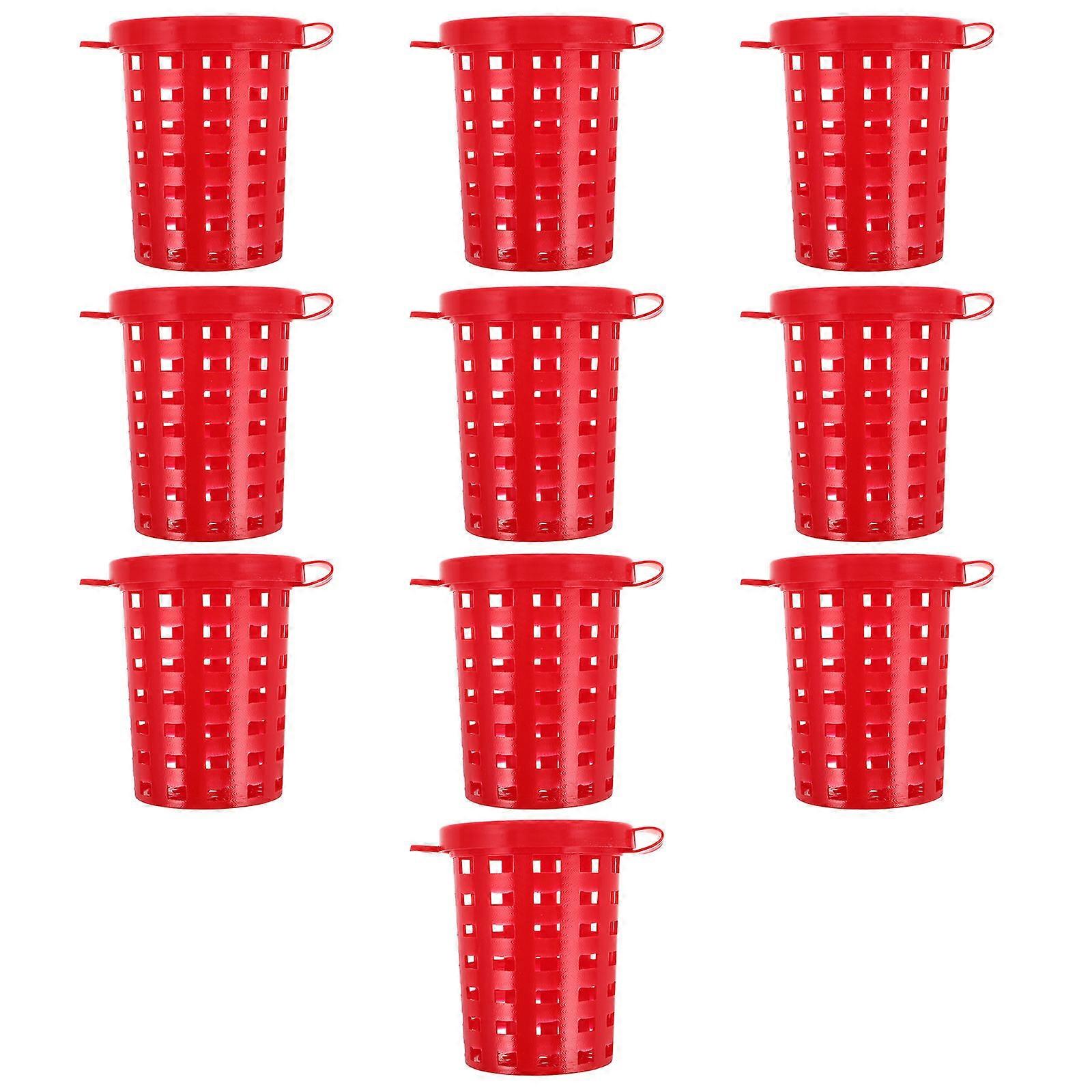Large Bait Cage For Shrimp And Crab 10Pcs Portable Fishing Trap Ideal For Experienced Fishermen Using Durable Plastic