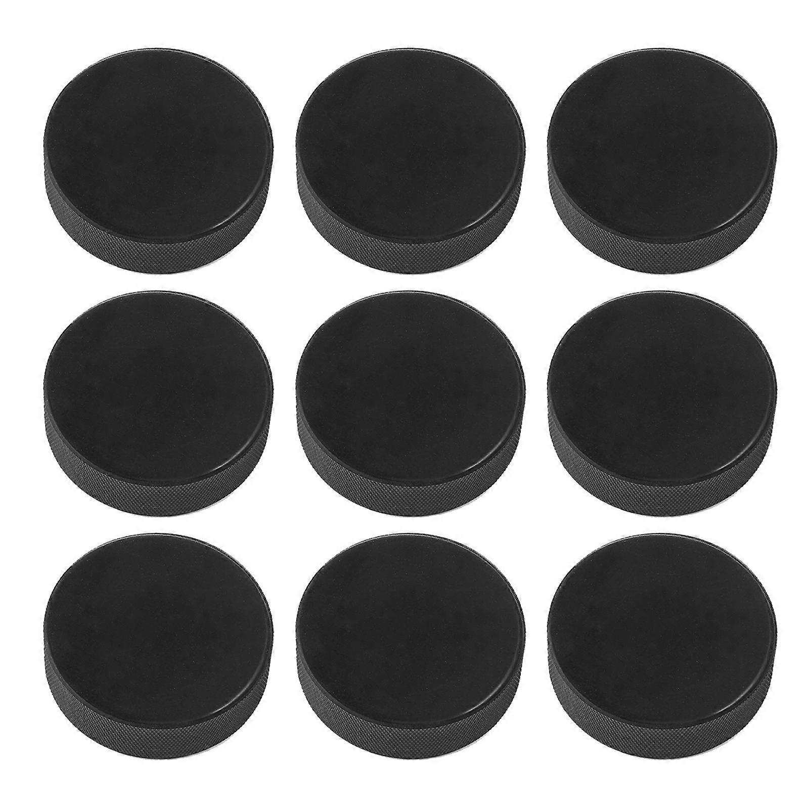 Here's a refined and professional product description based on your input:
**9pcs Official Regulation Ice Hockey Pucks – Durable Training Pucks