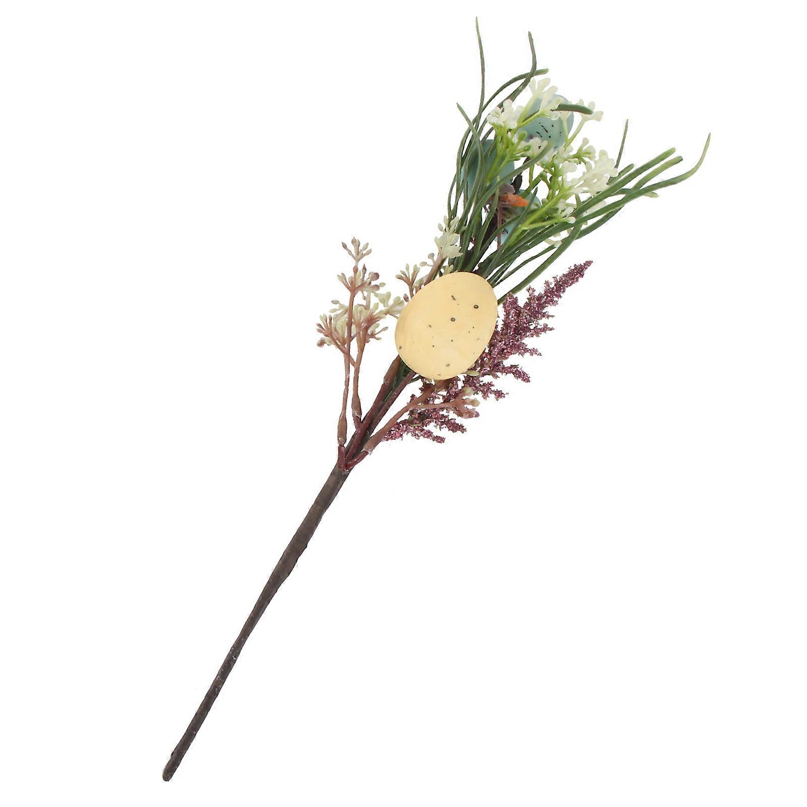 Simulated Flora Ornament With Egg Shape For Photo Prop And Home Decor 1Pack