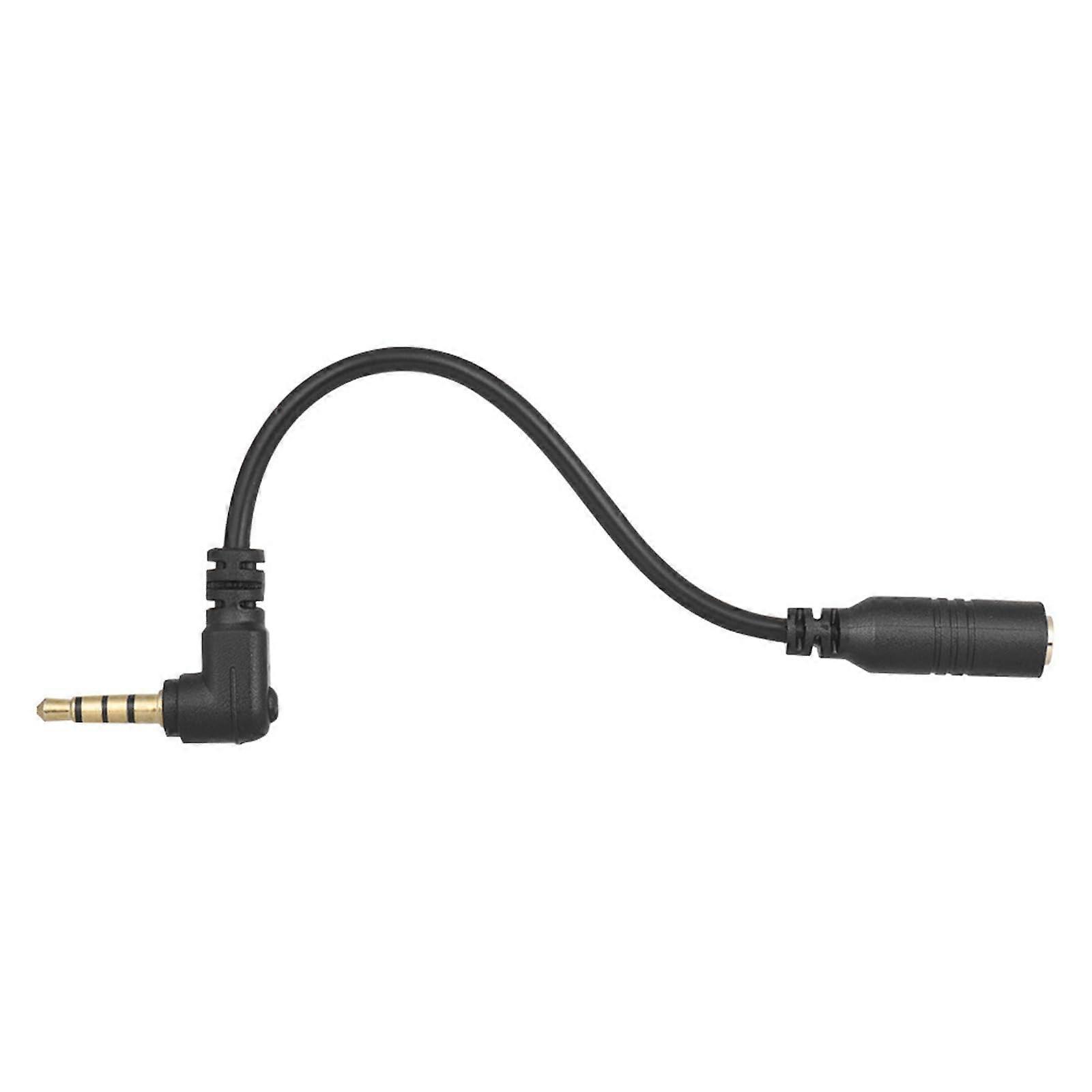 3.5Mm Audio Extension Cable With 90-Degree Right-Angle Plug For External Microphone CB04 Adapter Cable