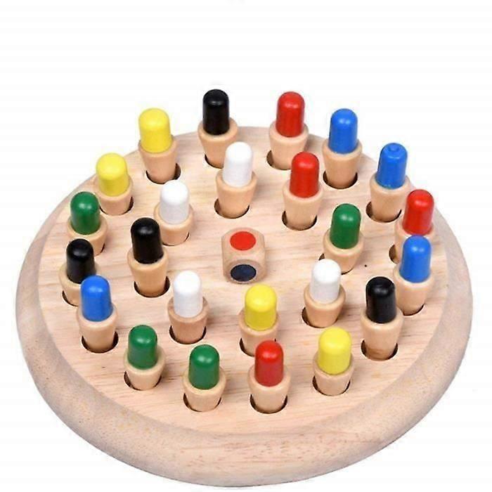 1 Set Wooden Memory Match Chess Stick Game Kids Early Educational 3D Puzzle Family Party Casual Game Puzzles L0696
