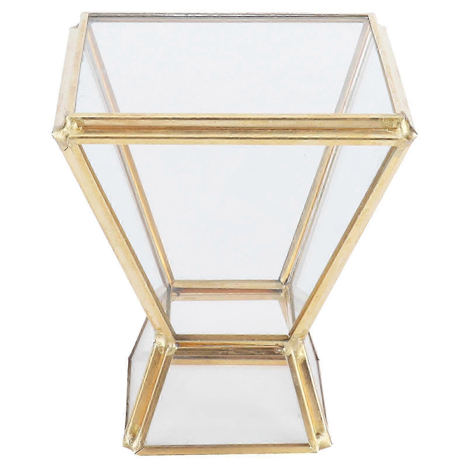 Mini Geometric Glass Plant Holder for Table Window Balcony Decor