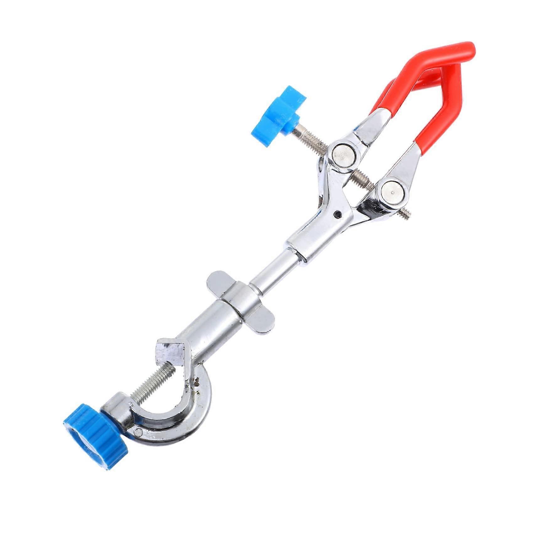 3prong zinc clamp for laboratory iron, adjustable setting, galvanized rod, safe and stable use