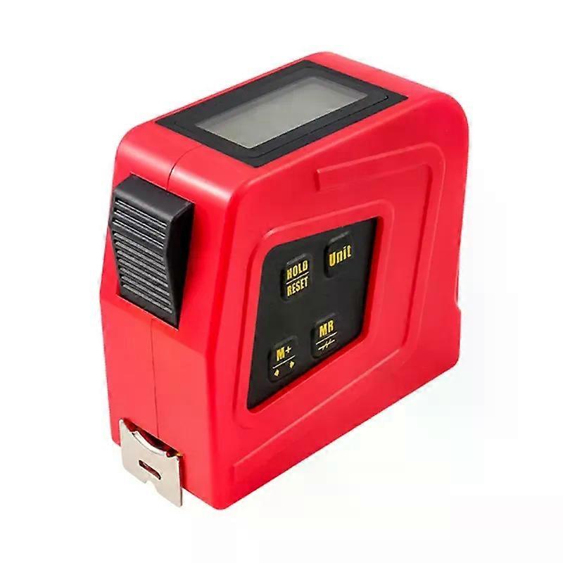 Digital Electronic Measuring Tape Accurate Measurement Time Saving Construction Tool Red Polycarbonate Plastic 16ft 40JE