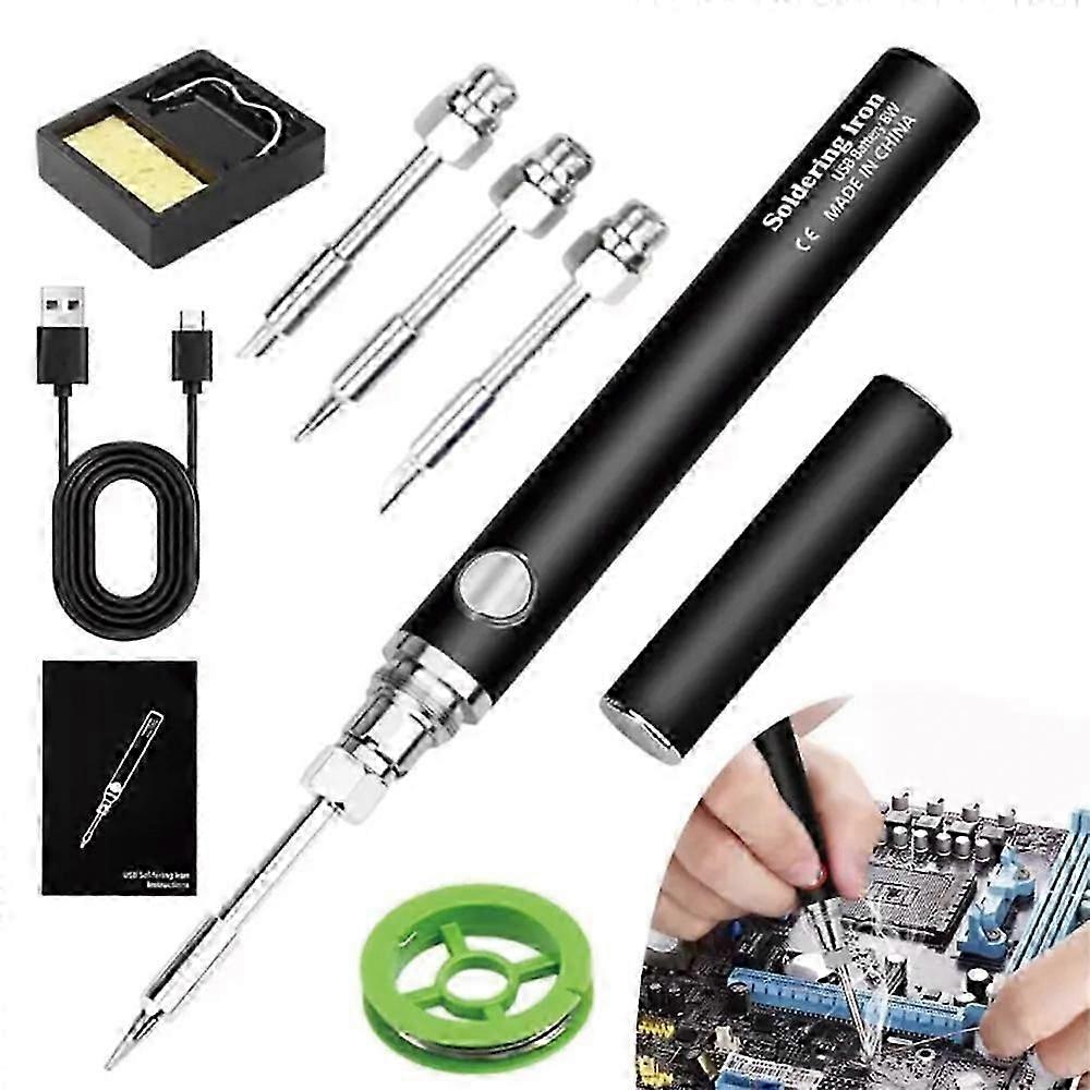 Wireless Portable Soldering Iron Kit, Rechargeable Soldering Pen with Iron Tip