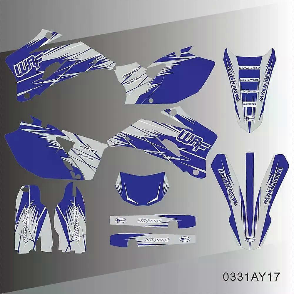 Full Graphics Decals Stickers Motorcycle Background Custom For YAMAHA WR250F WRF 250 2007-2013 WR450F WRF 450 2007-2011