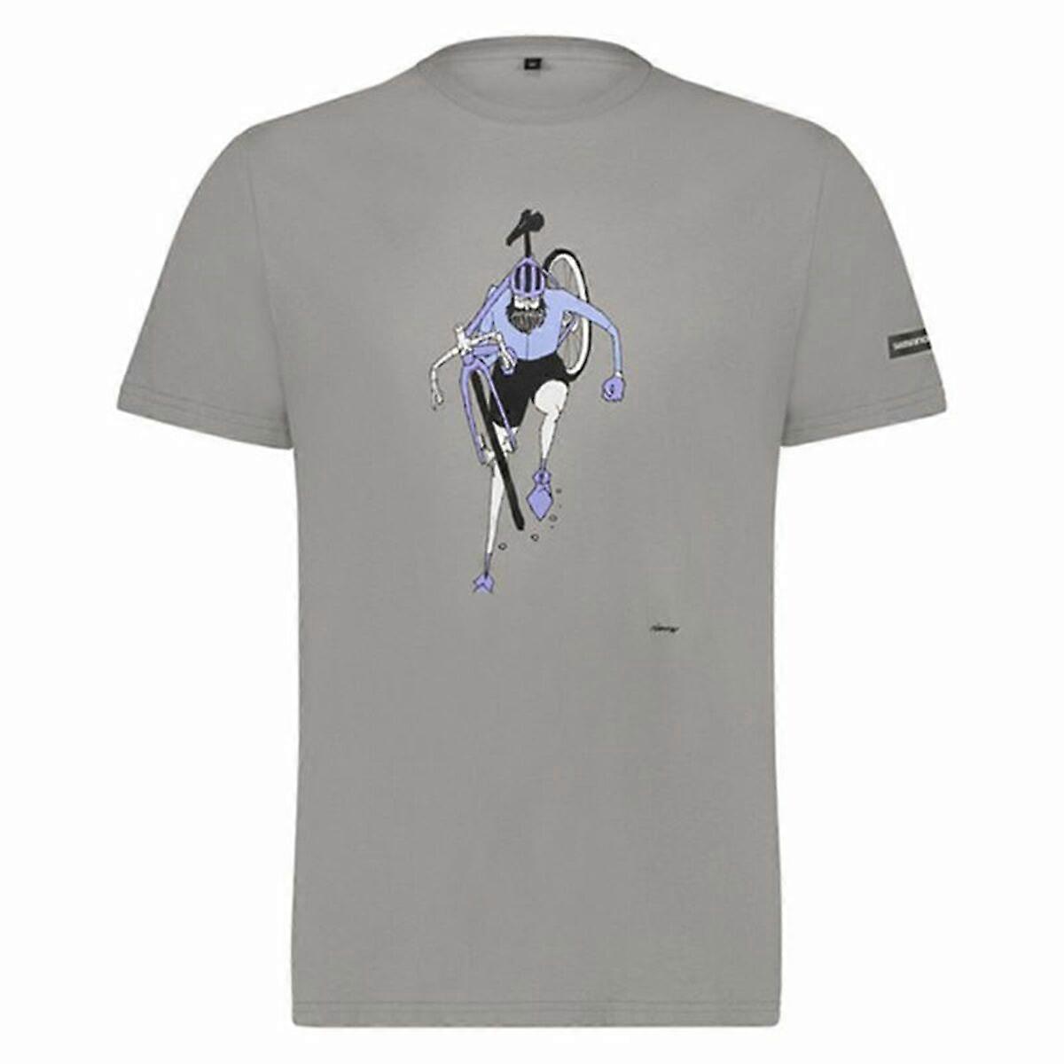 Menâs Short Sleeve T-Shirt Shimano Sentiero Ltd Dark grey/XL