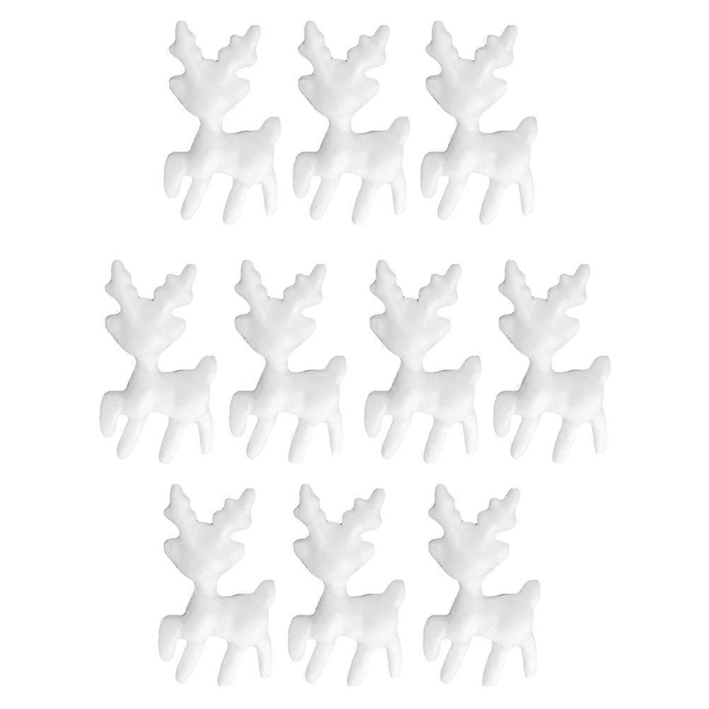 Deer Shape Ornaments 25Pcs White Expandable Polystyrene Durable Reuse Decoration for Christmas