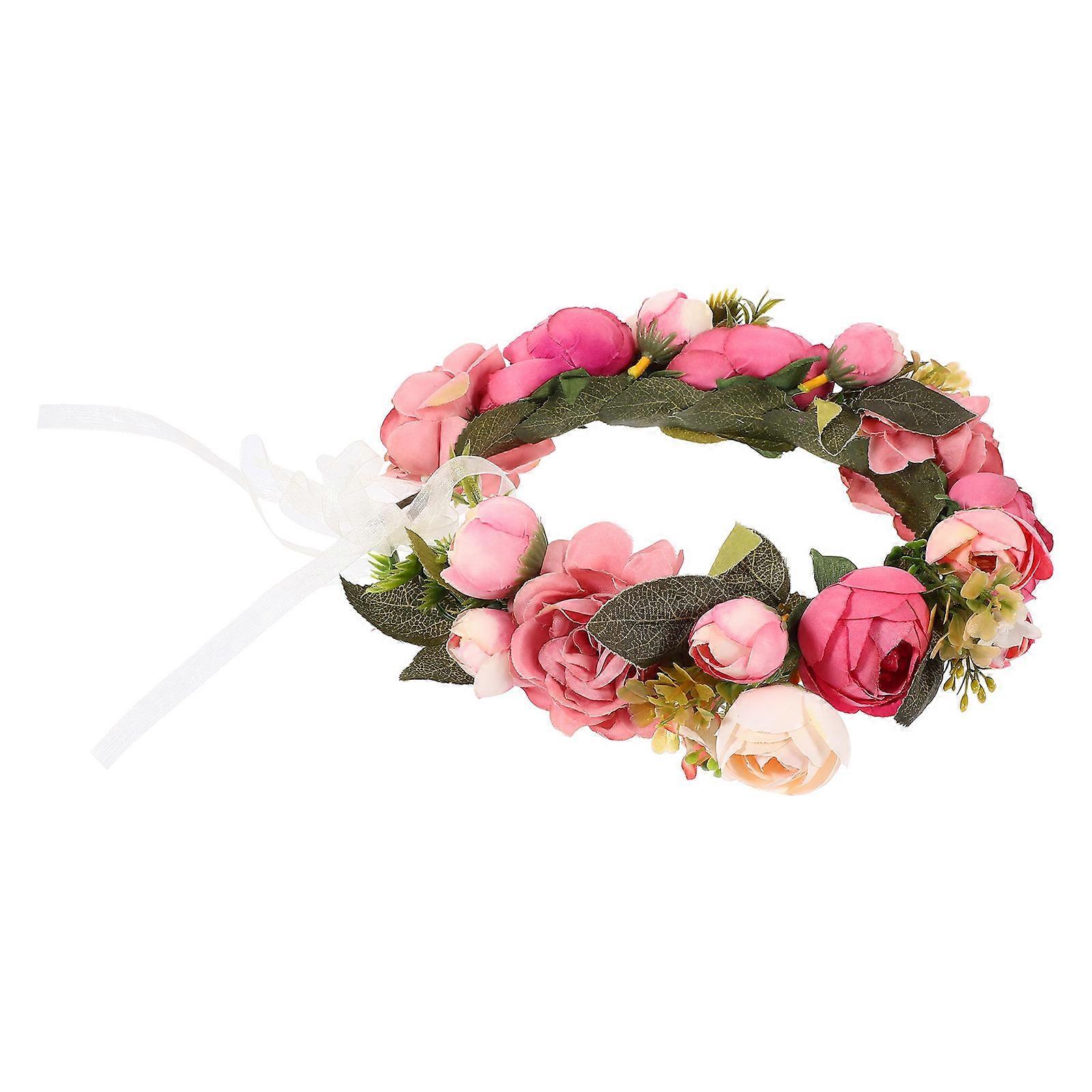Wedding Flower Wrap Simulated Flower Wrist Band Comfortable To Wear Elegant Decoration 1Pack
