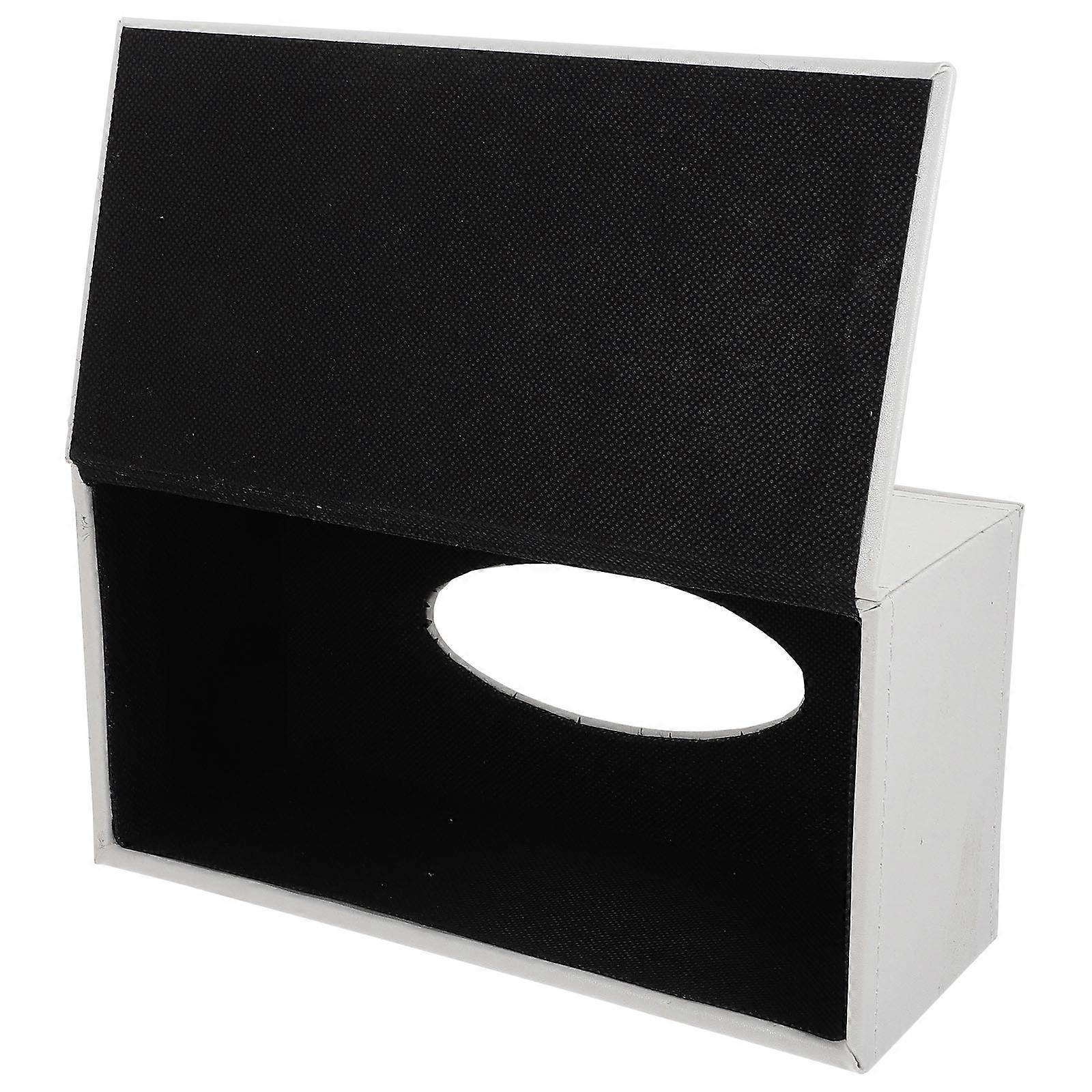 PU Tissue Box Cover Compact Rectangular Decorative Napkin Holder for Bathroom, Office, Use Smooth Surface Practical Tissue Dispenser for Desktop & Car