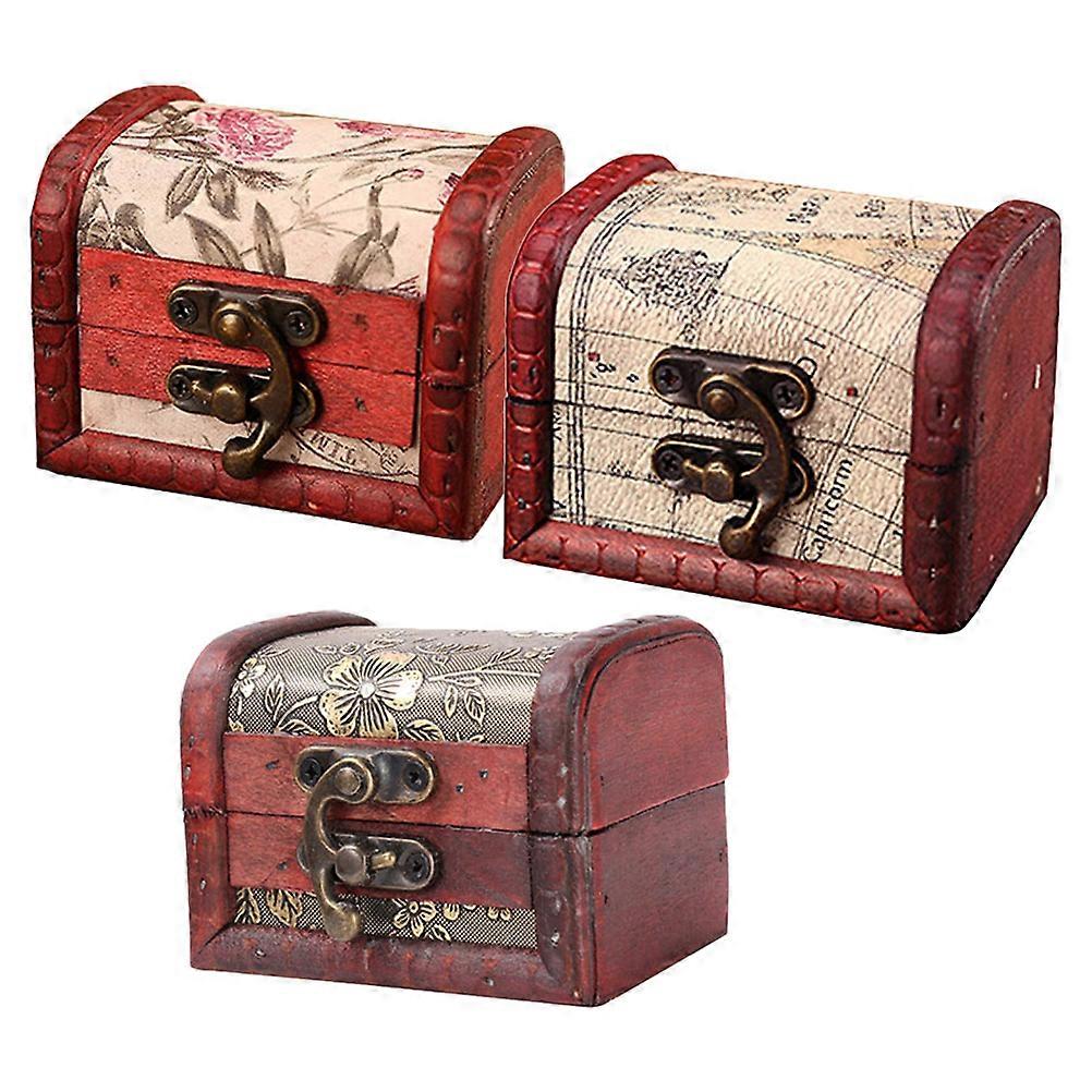 Mini Retro Box 3Pcs Rectangular Candy Case Ideal For Themed Birthday Parties And Home Decoration