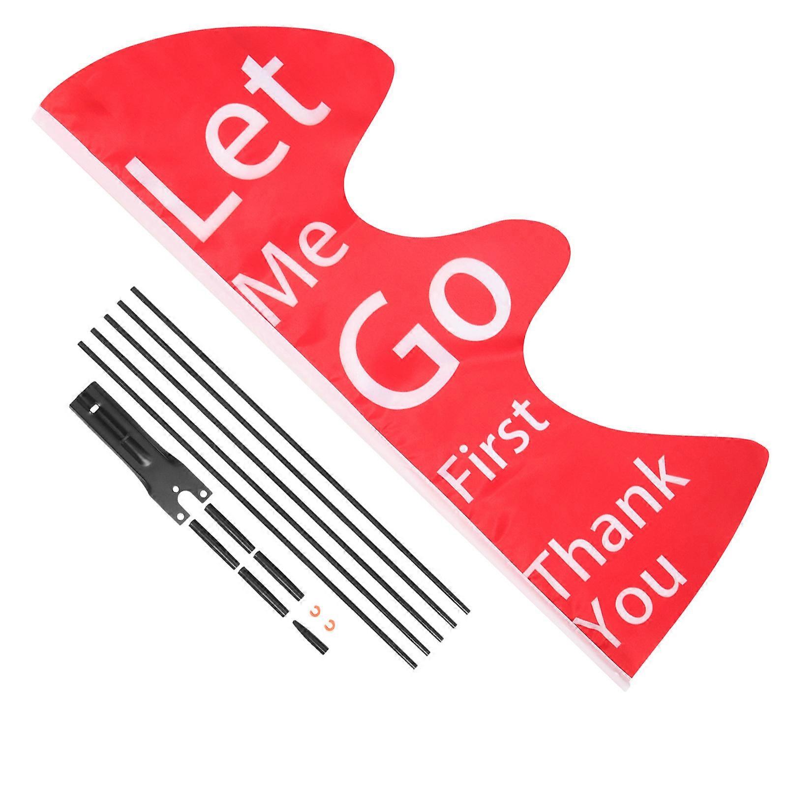 Cycling Safety Flag For Kids 40Cm Red Simple Design Visibility 1 Set Bicycle Flag