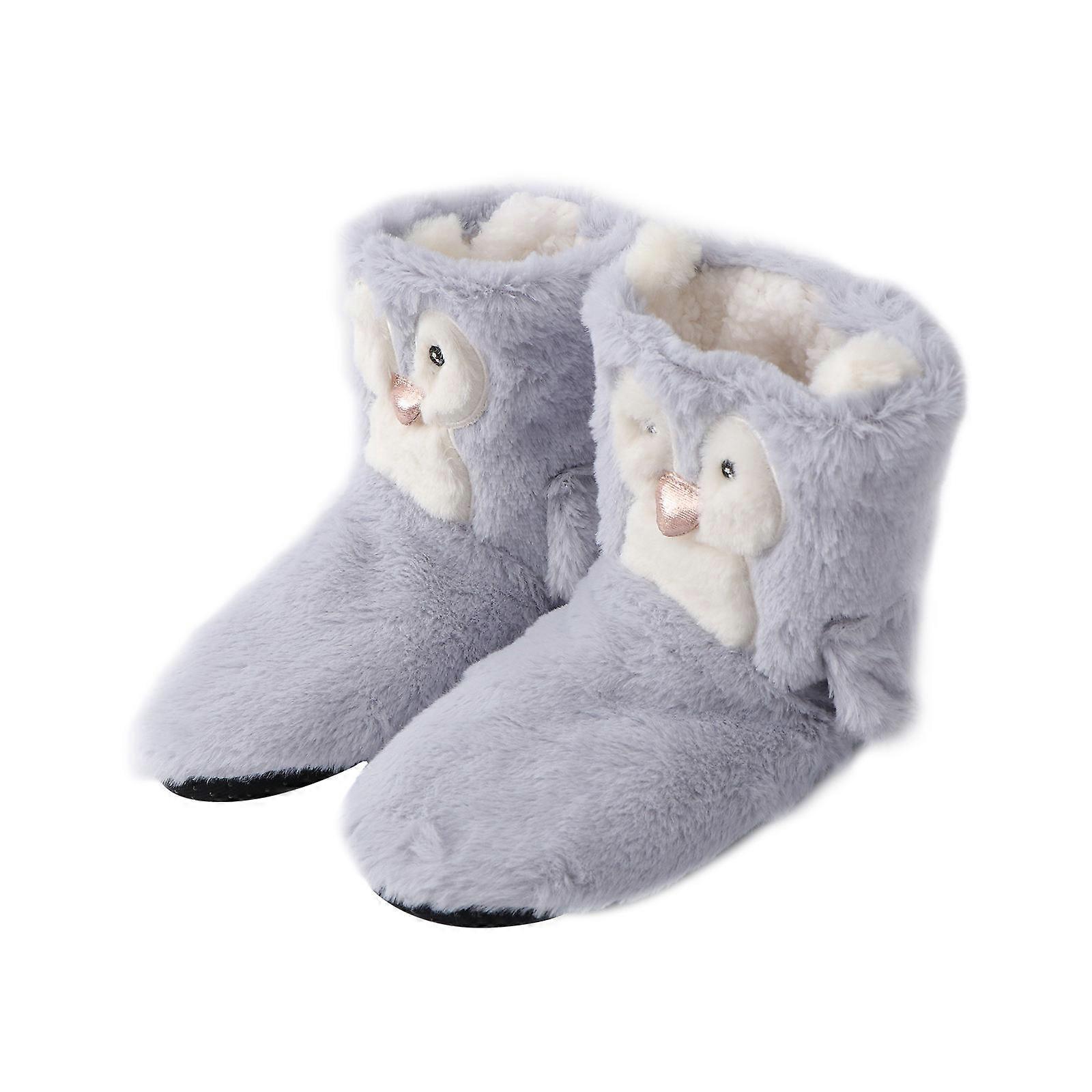 Dusty Blue Non Slip Indoor Boots for Winter – Soft, Comfortable & Durable Design for Kitchen, Living Room & Bedroom Use – Warm Fashionable Shoes for