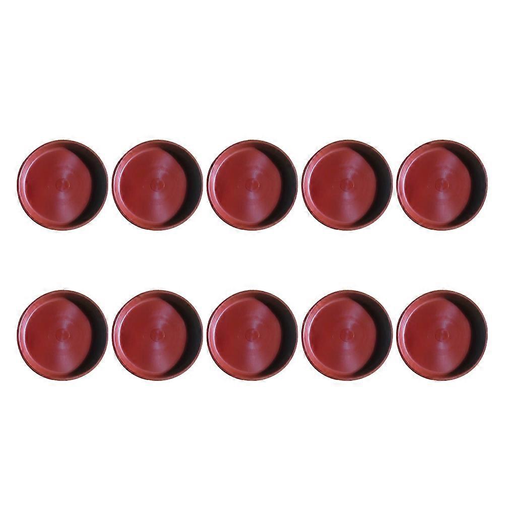 Flower Pot Trays 12PCS Plastic Drip Pot Tray For Indoor Use Red Round Shape Prevent Soil Spillage