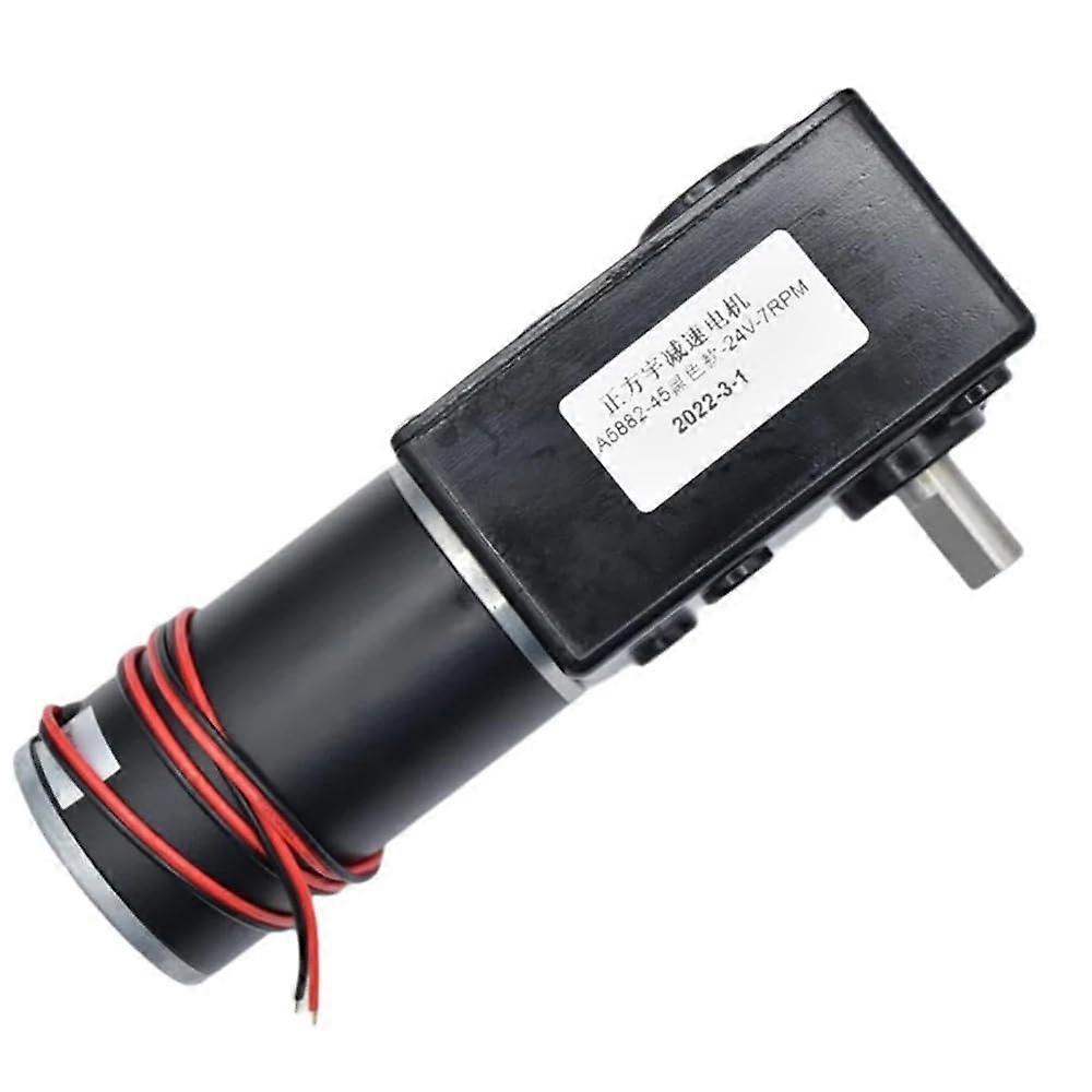 Micro DC Worm Gear Motor 24V, Self-Locking, 160 RPM, Compact For Small Robotics