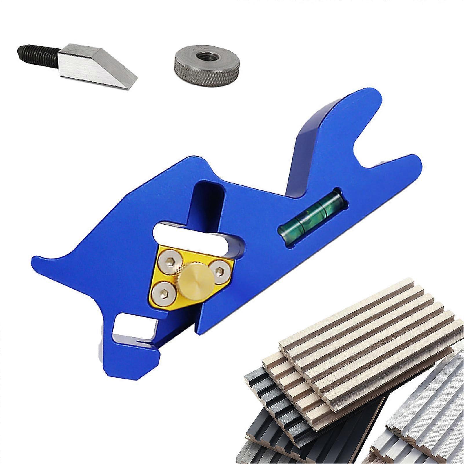45Degree Hand Chamfer Plane with Auxiliary Locator Professional Woodworking Tools, Blue
