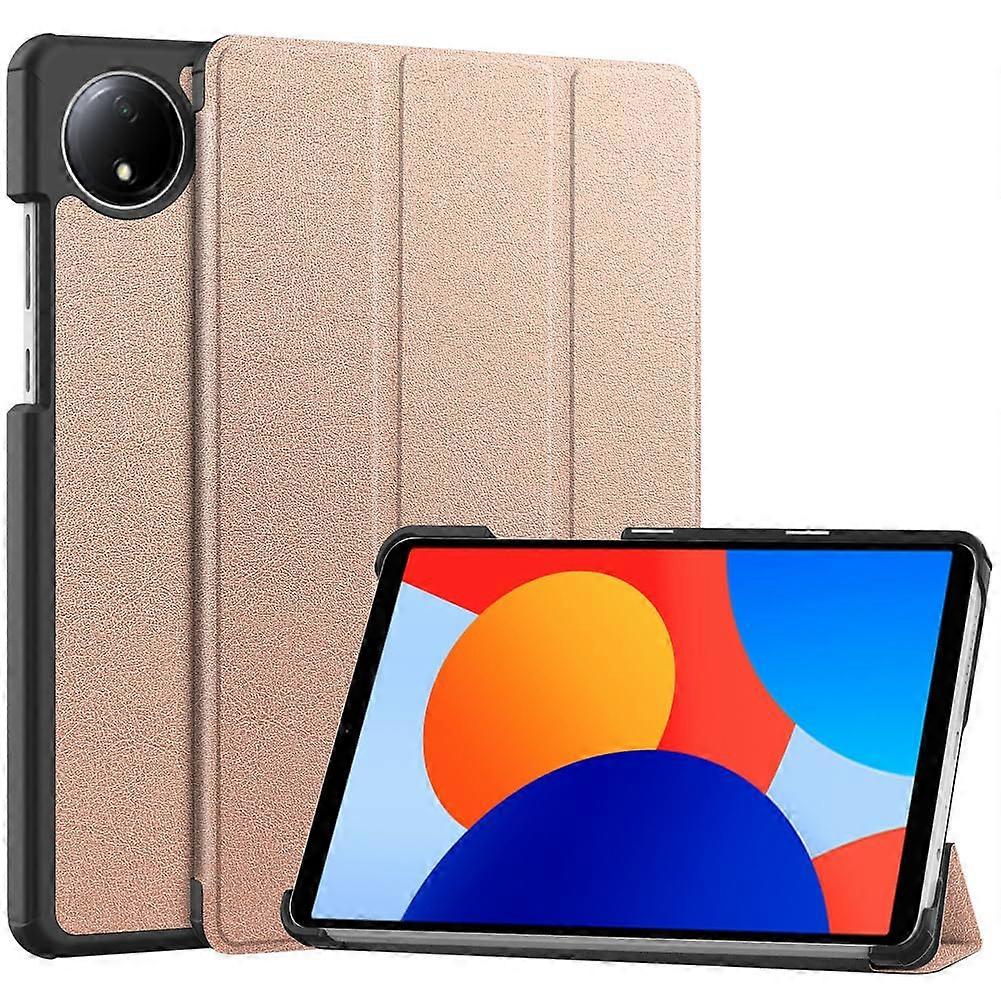 Custer Case For Redmi Pad SE 8.7, Smart PU Leather Protective Case Cover, Rose Gold