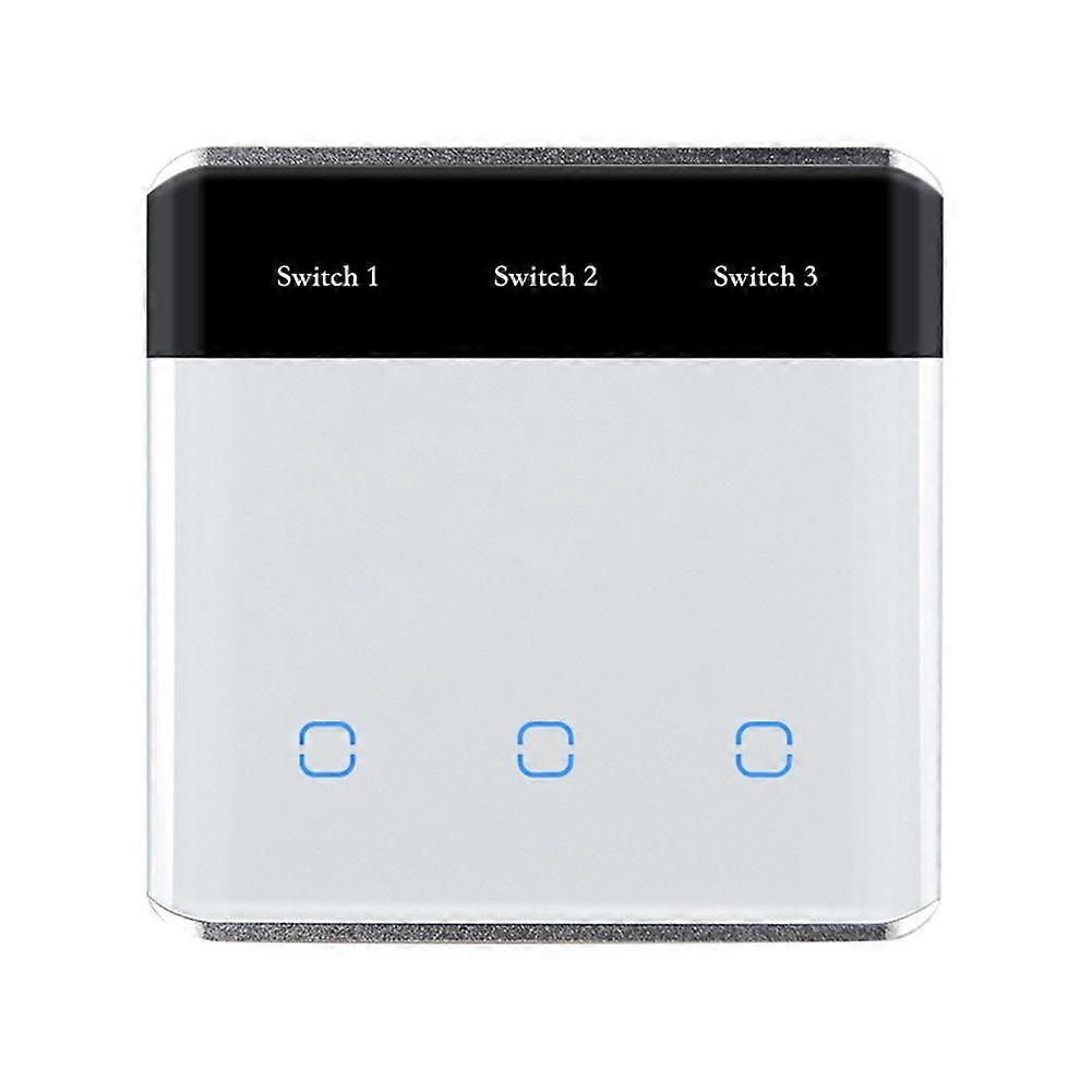 TUYA Smart ZigBee 3.0 Wireless Smart Touch Switch Light Emitting Diode Screen EU Plug Black and White