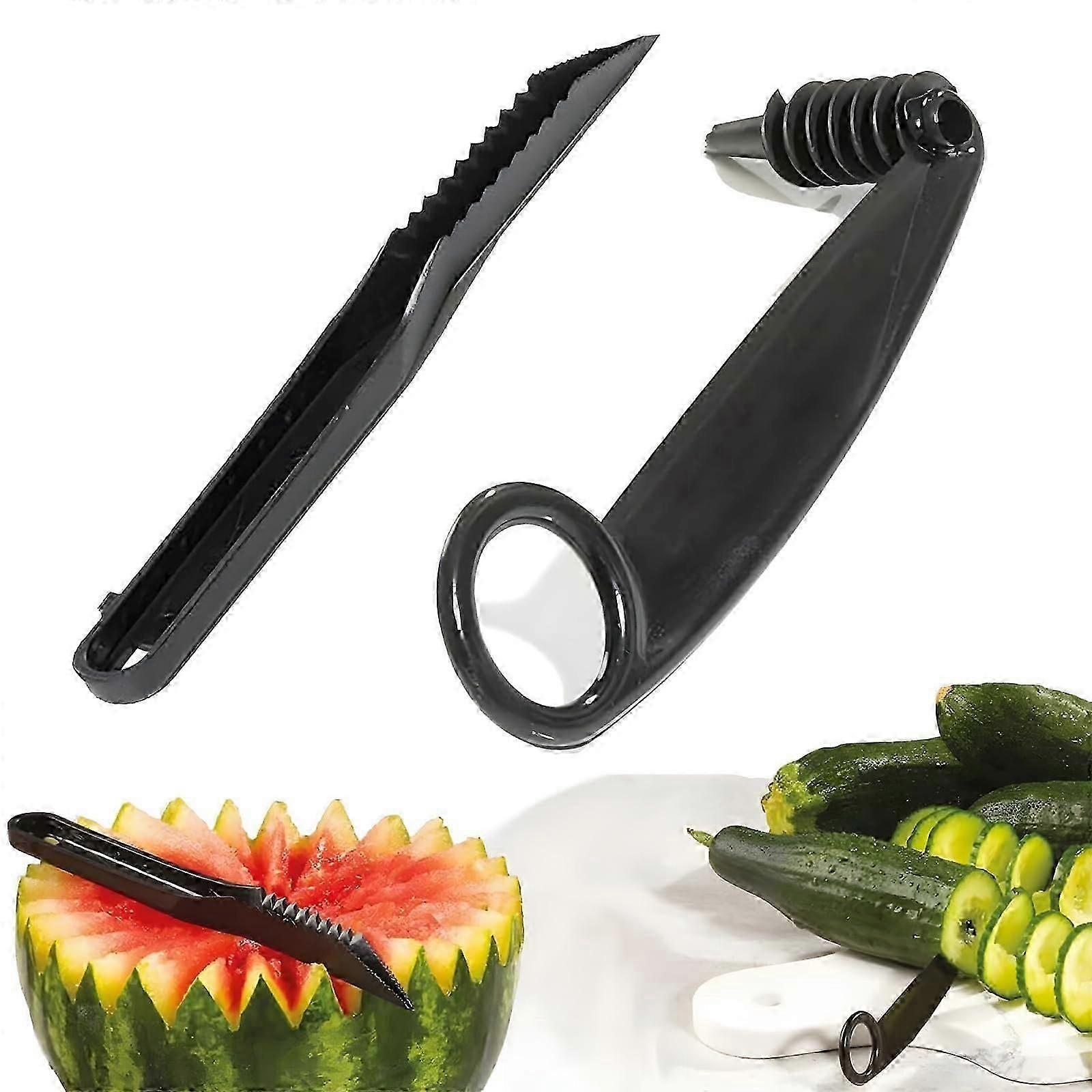 Kitchen Spiral and V-Shaped Slicer Tool, Potato Spiral Cutter, Slicer Spiral Slicer for Cucumber Vegetables Spirals