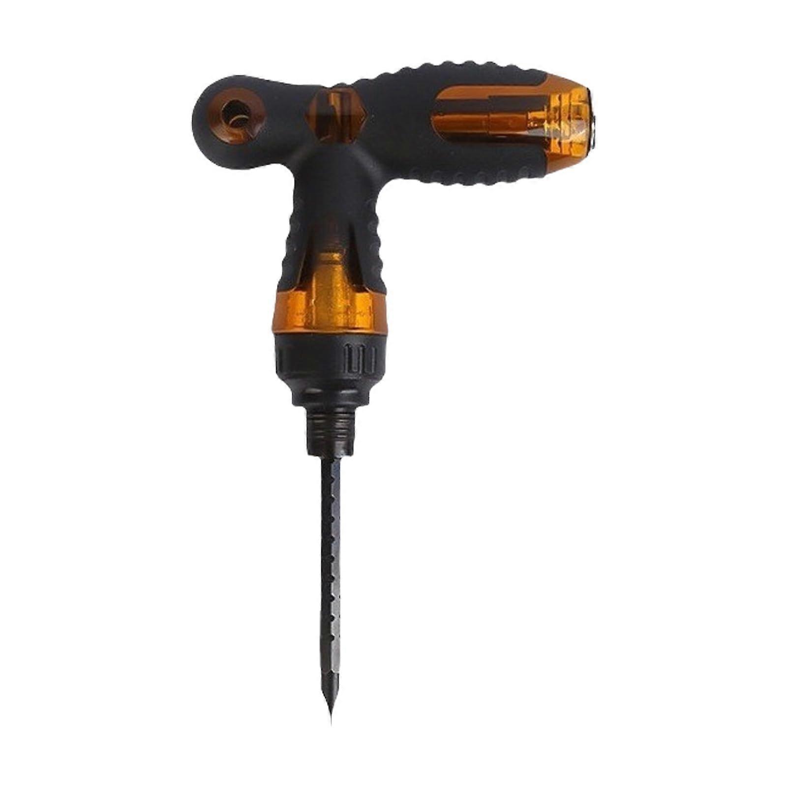 2 In 1 Ratcheting Screwdriver Set With Crossing Bit For Home Repair And Sewing Machine Maintenance, Transparent Handle