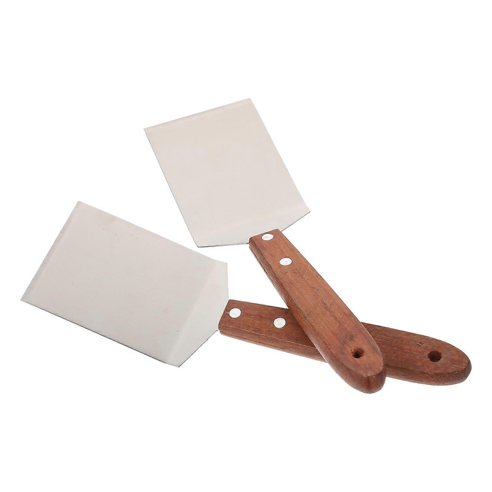 Cooking Spatulas Beef Steak Bbq Wood Handle Coffee for Frying Beef Steak 1Pc