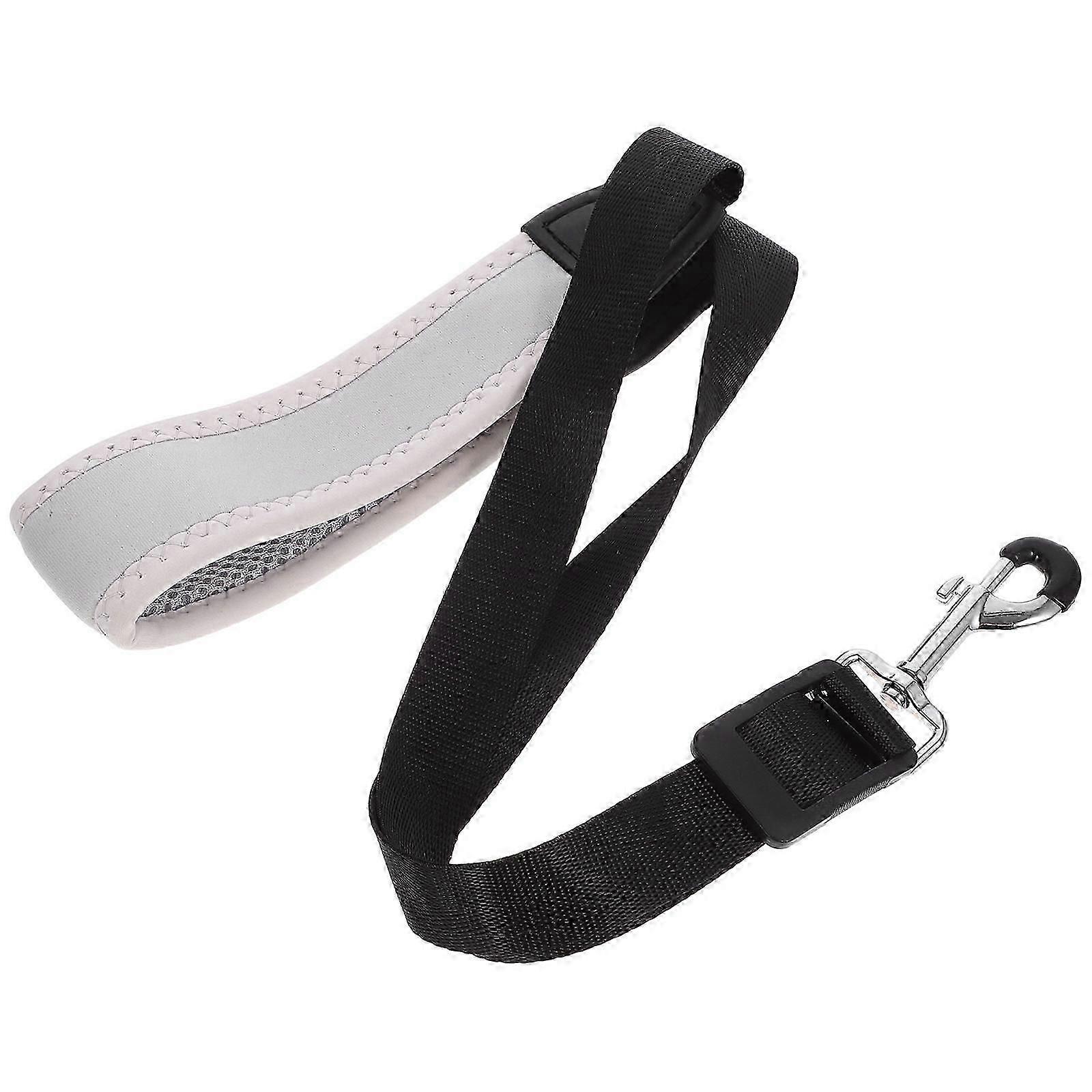 Saxophone Shoulder Neck Strap Easy Installation Durable Design Metal Hook Attachment Grey Color 25.6X1.9X0.4in 1Pack