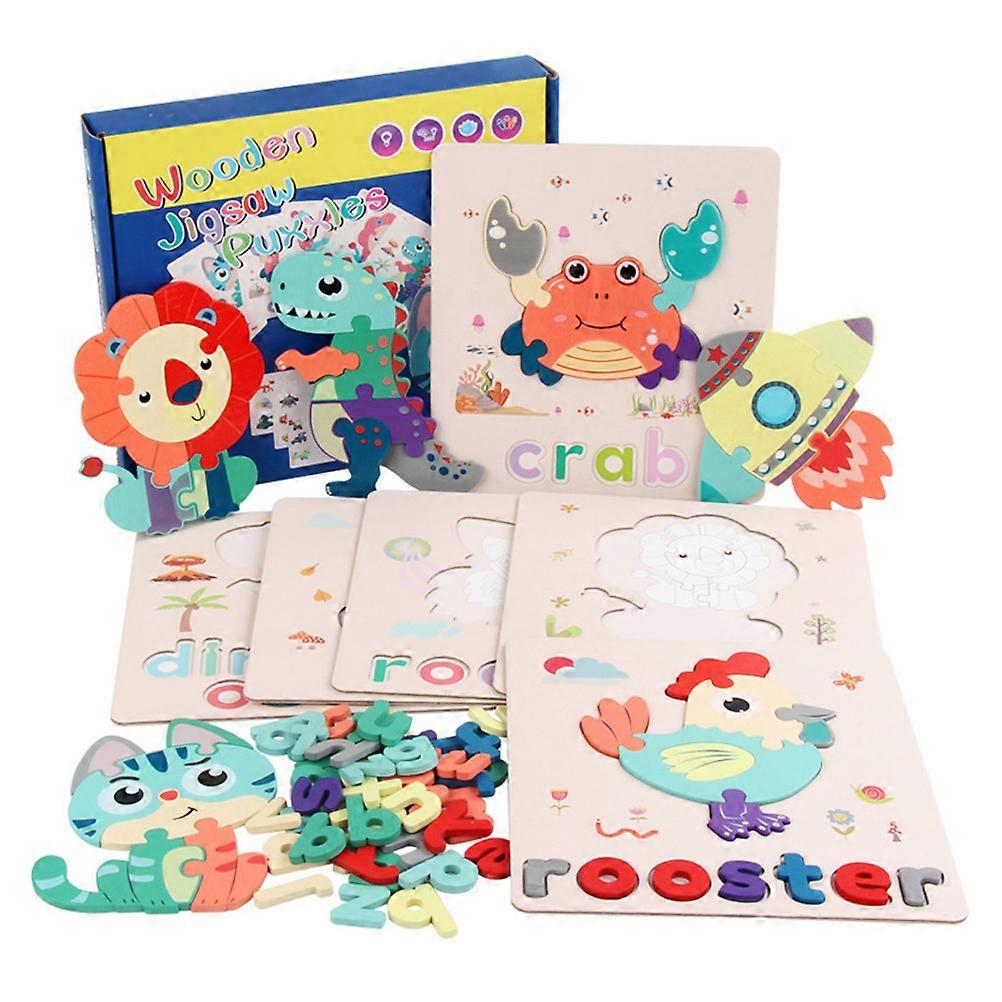 1 Set Funny Letter Matching Jigsaw Puzzle Educational Clasp Game for Early Learning Engaging Plaything to Enhance Word Recognition and Color Skills