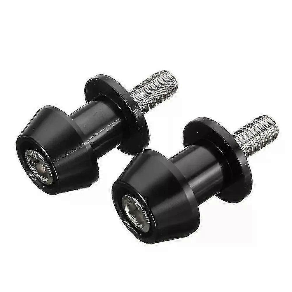 2Pcs Motorcycle Cnc Sliders Spools Stand Screw Fit For  Yamaha(Black)