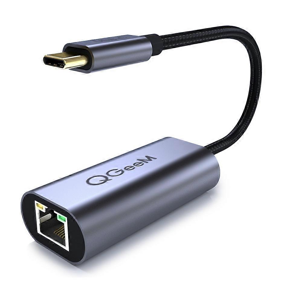QGEEM UA05 USB-C to RJ45 Ethernet 1000Mbps LAN Network Adapter Cable for MacBook