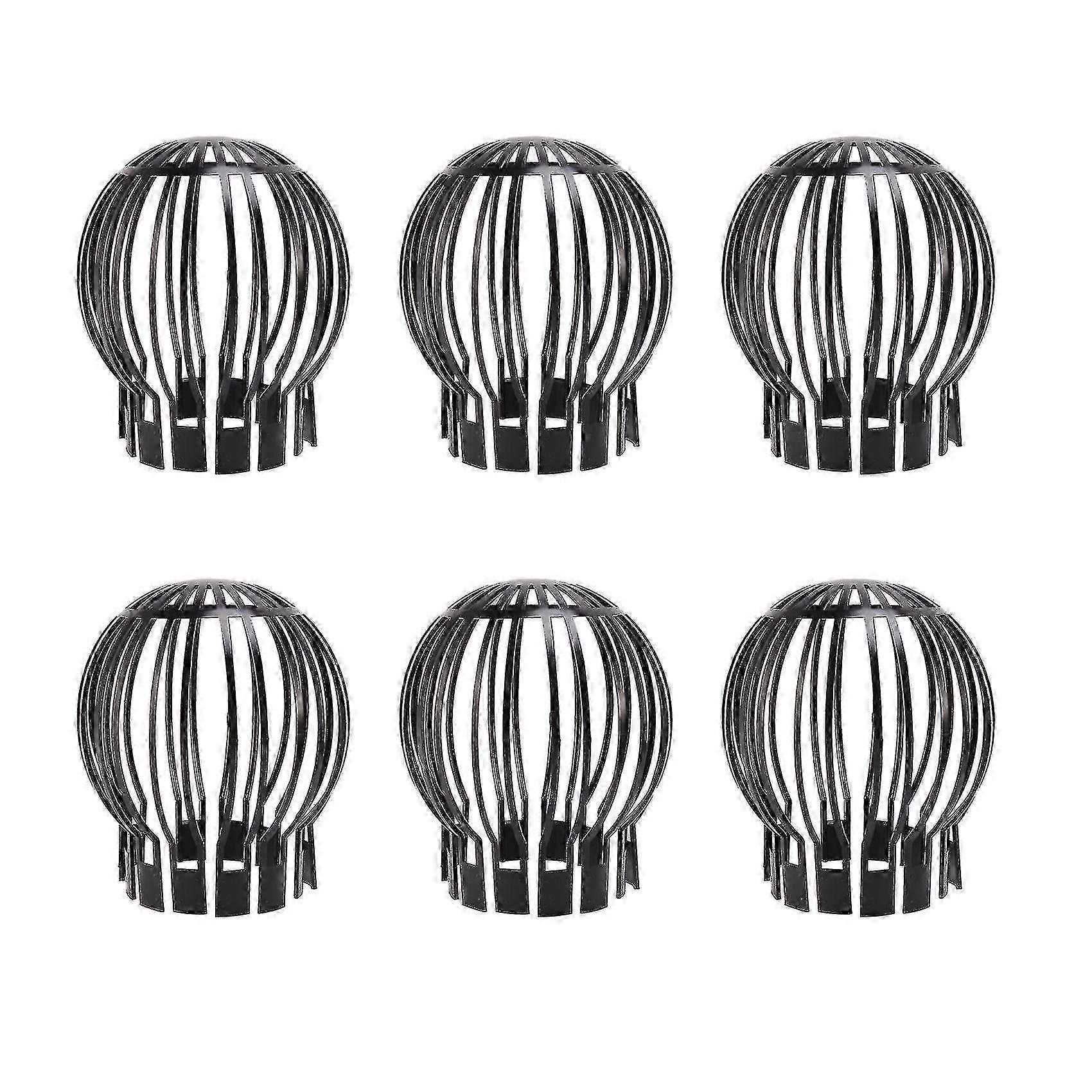 6pcs Gutter Guard Downspout Filter Strainer Prevents Leaf Debris Branches Roof Moss Clogging
