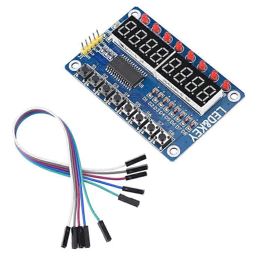 TM1638 8 Bit LED Display Module with 8 Keys Driver Control Board
