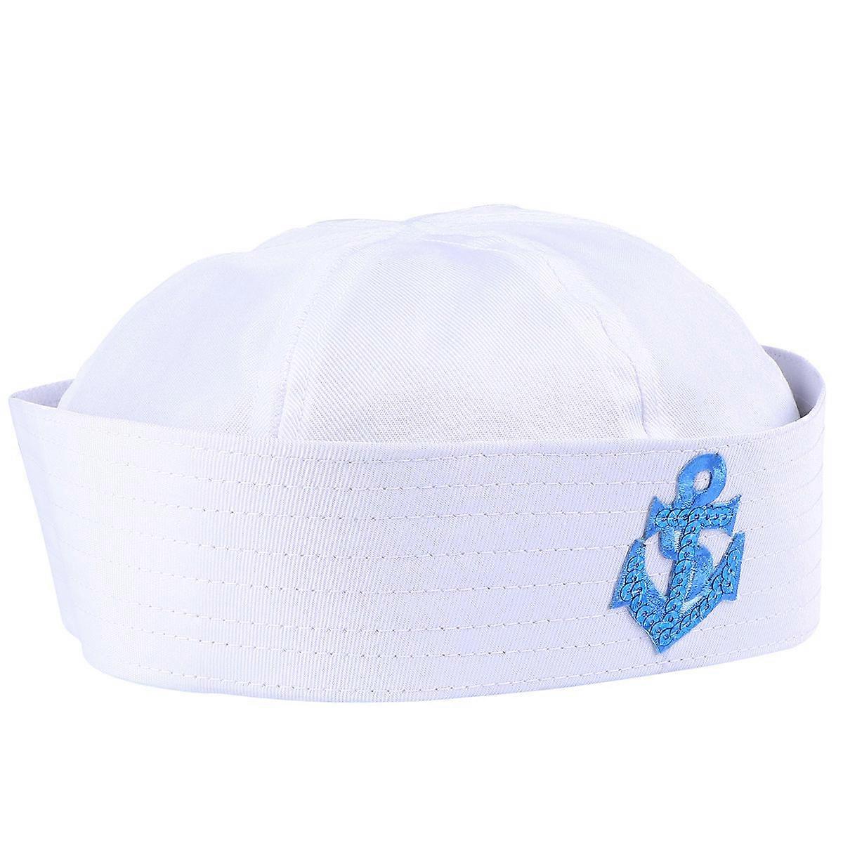 Navy Sailor Hat 1 Pc 58CM Costume Accessory With Round Brim Ideal For Adults Suitable For Party And Stage Performance