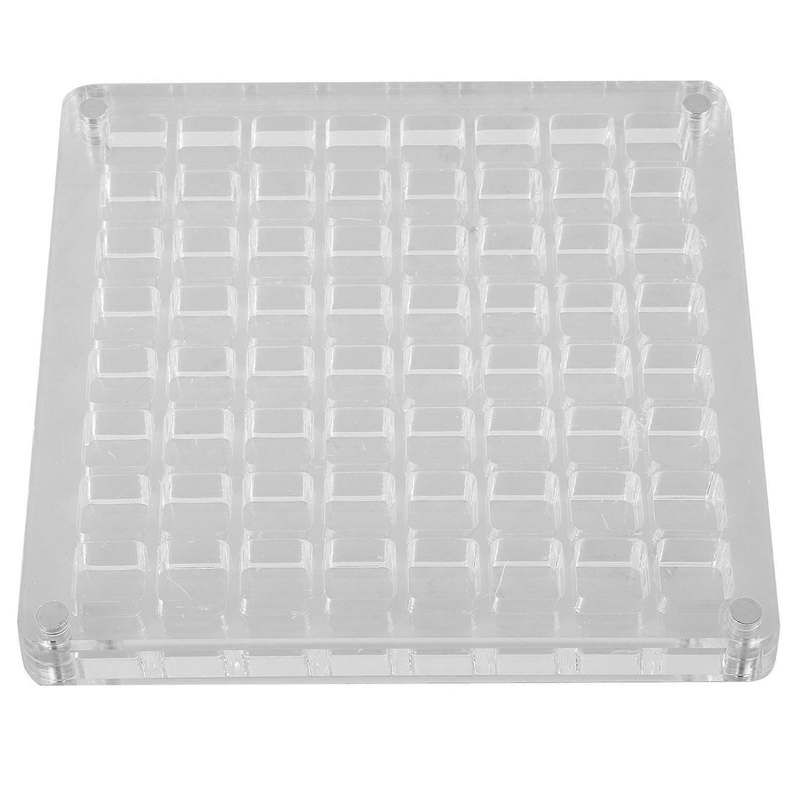 Transparent Acrylic Nail Charm Box with Multigrid Compartments for Easy Storage and Organization 10x6.5x4.5 Inches