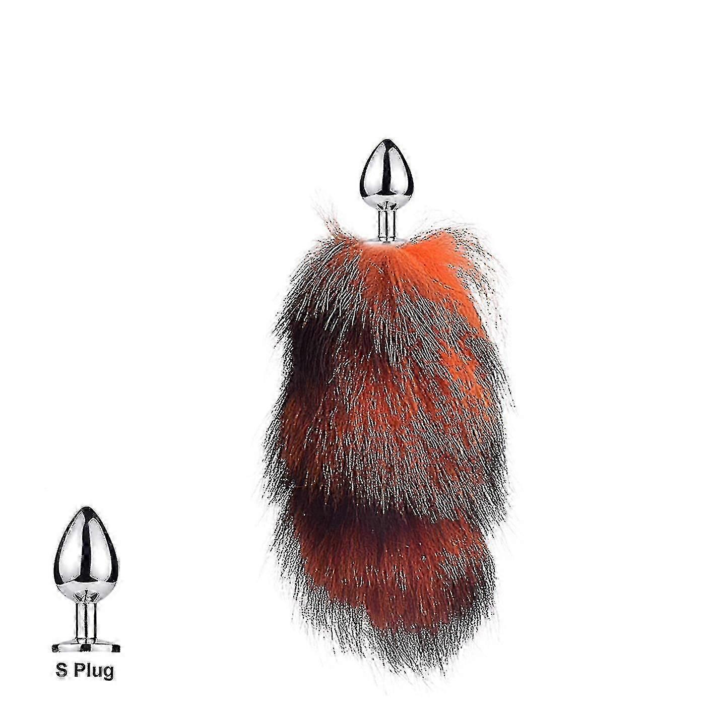 fox tail plug in detachable small real hair