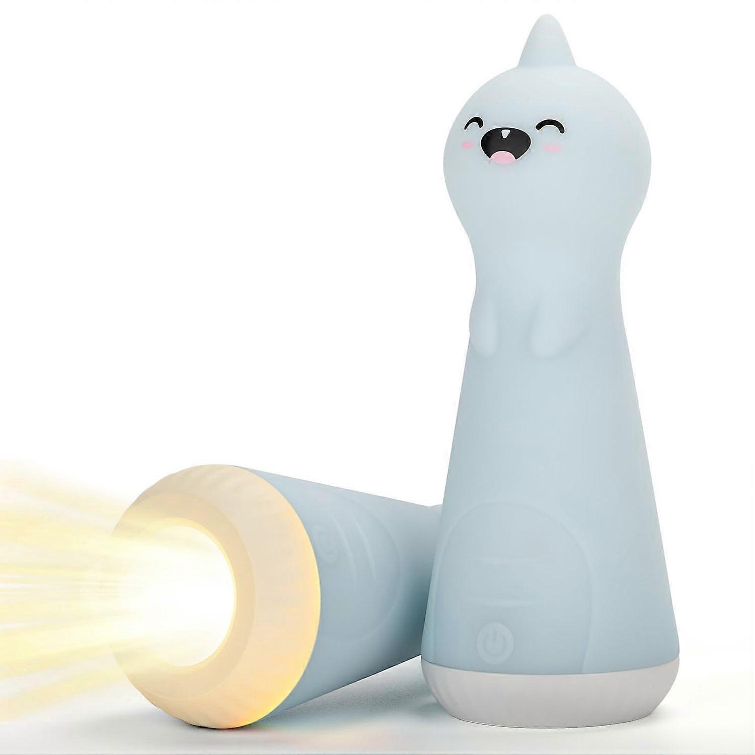 2-In-1 Night Light With Flashlight for Kids-Rechargeable LED Dimmable Night Light for Toddler Bed Room Glow In Dark Handheld Emergency Flashlight for