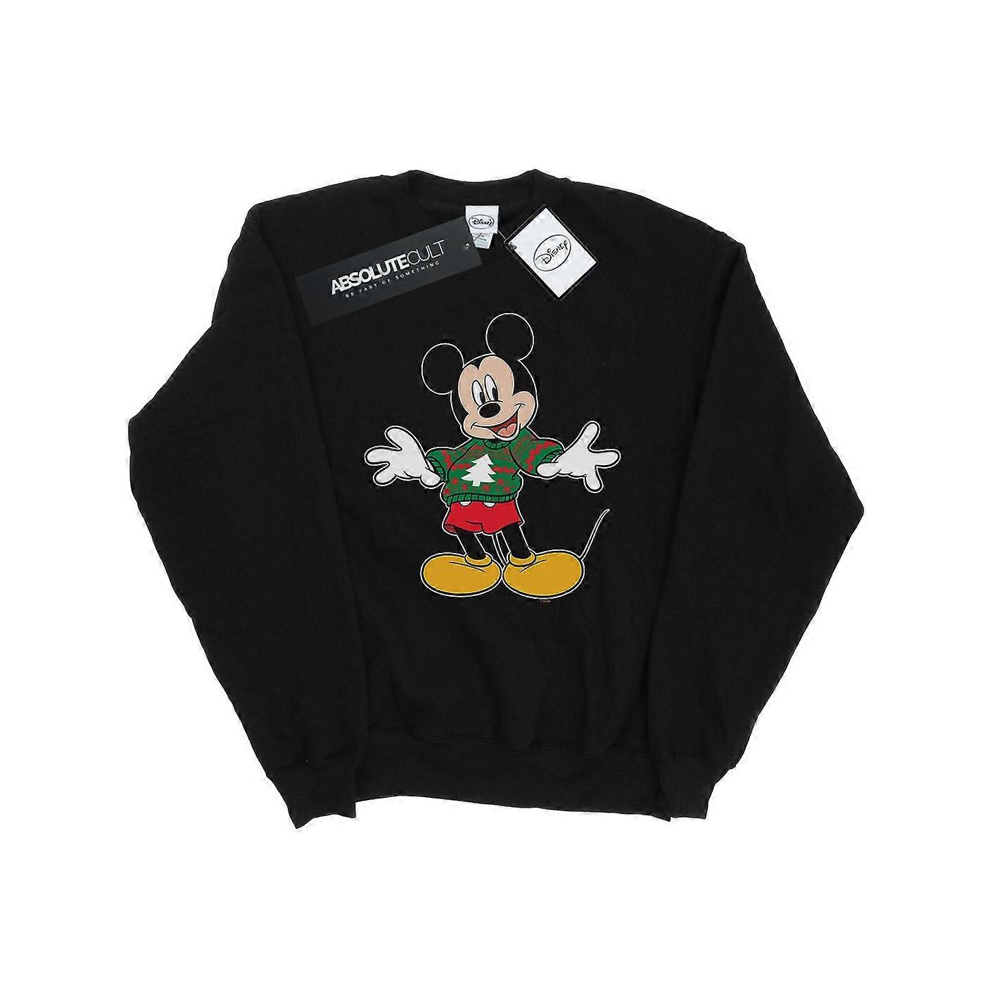 Disney Dames/Dames Mickey Mouse Kerst Jumper Stroke Sweatshirt