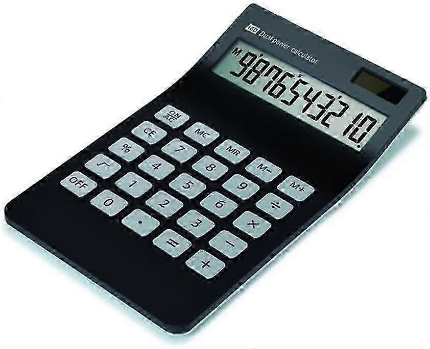 Fong Calculator, Slim Elegant Design, Office/home Electronics, Dual Powered Desktop Calculator, Solar Power, 10 Digit