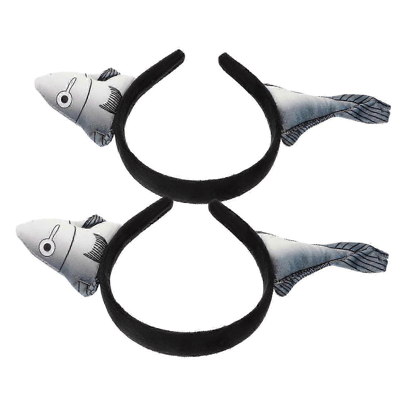 Salted Fish Headbands Set Of 8, Halloween Plush Headbands, Funny Hair Accessories, Soft Plush, One Size Fits Most