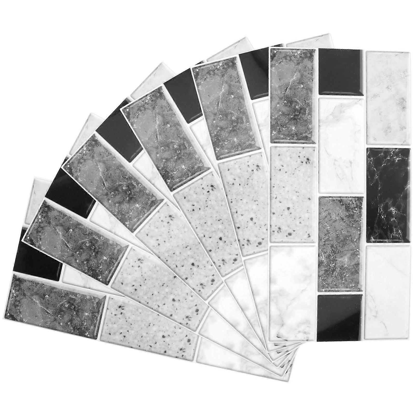 Assorted Color Tile Sticker for Decoration 18 Sheets Peel and Stick Wallpaper