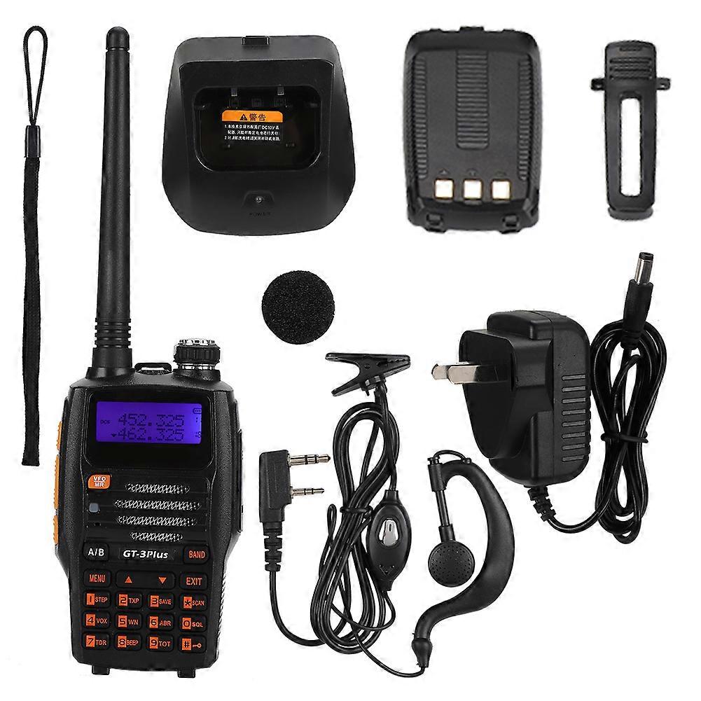 GT-3PLUS Wireless VHF UHF Walkie Talkie with High-Capacity Battery and FM Receiver