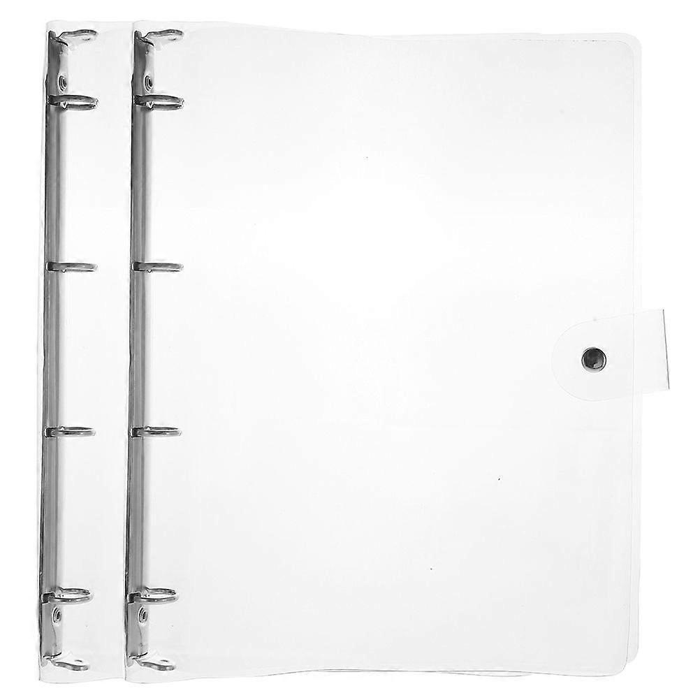 2pcs Binder Notebook Shells Plastic A4 Scrapbook Shell Plastic Binder Folder Loose-leaf Notebook Shell