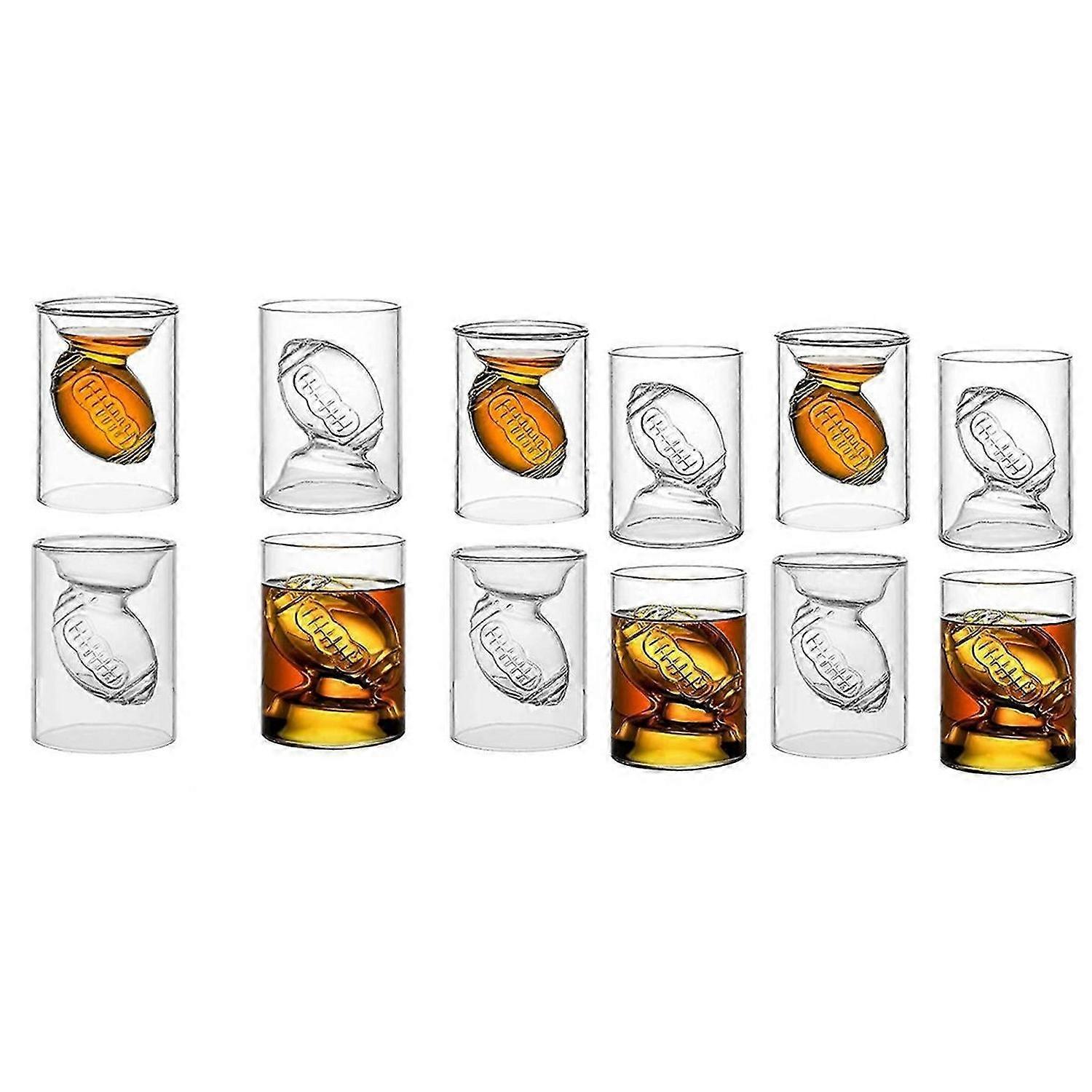 8PCS Football Reversible Shot Glasses