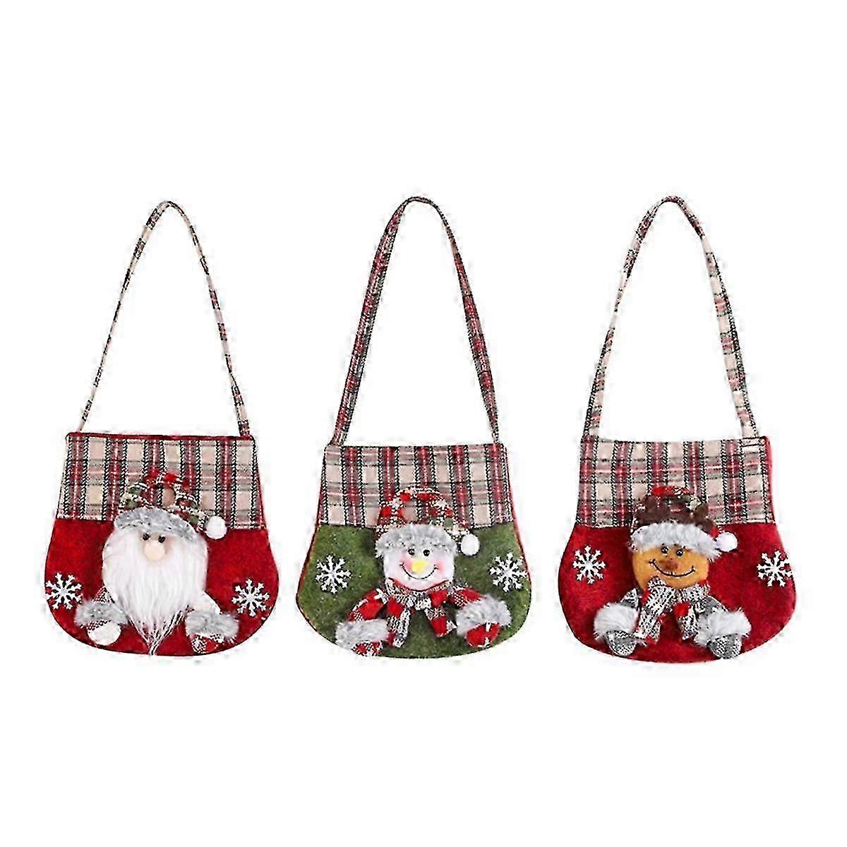 Cloth Bag, Christmas -Bag Party Favor Bags, Cartoon Christmas Handbag Party Xmas Holiday Gift Bags