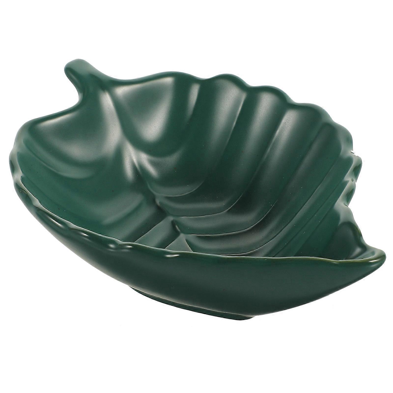 Ceramic Plate Banana Leaf Plate for Serving Tableware