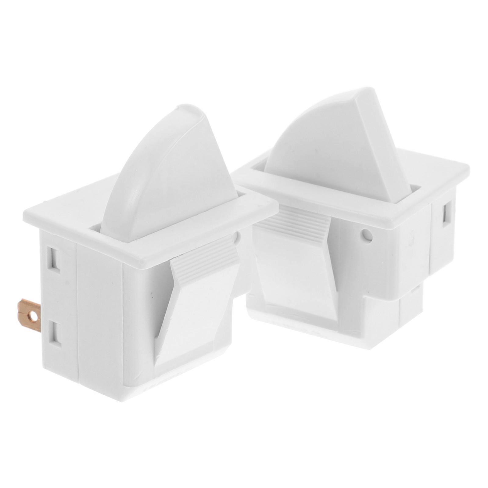 Refrigerator Door Light Switch Replacement for Fridge 8Pcs White ABS Metal