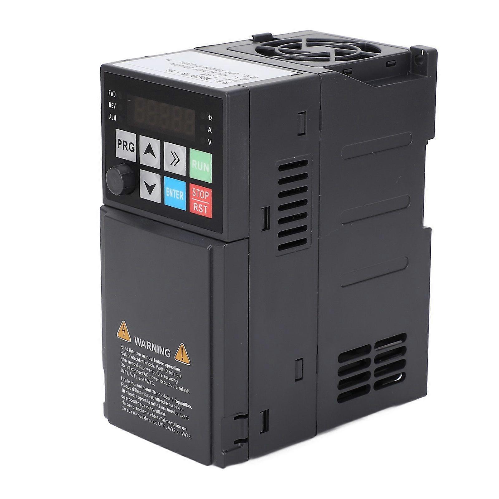 VFD Frequency Converter Digital Display 1.5KW 7A 220V Input Output Single to 3 Phase Converter