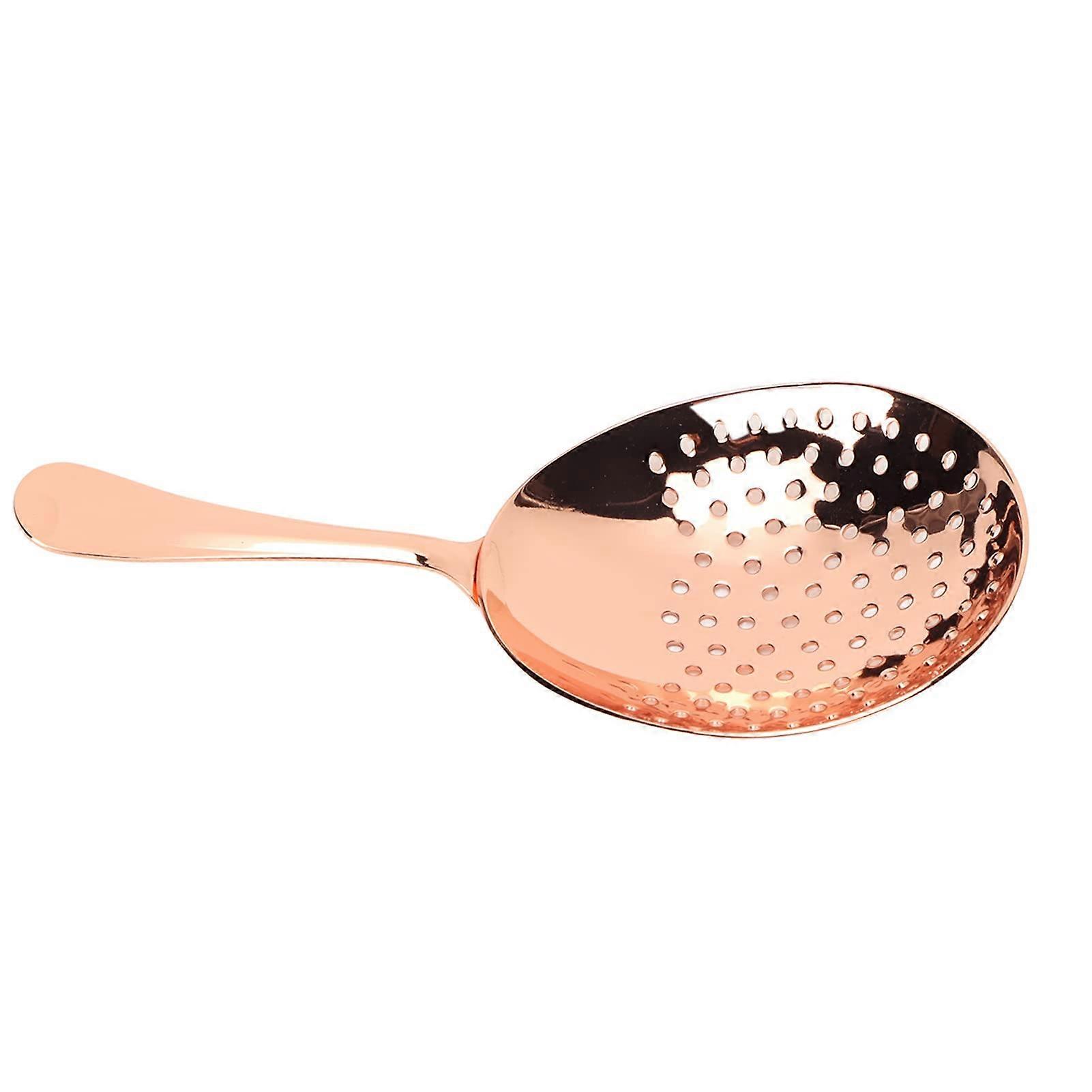 Julep Strainer Stainless Steel Cocktail Strainer With Ergonomic Bartender Handle Copper Plating