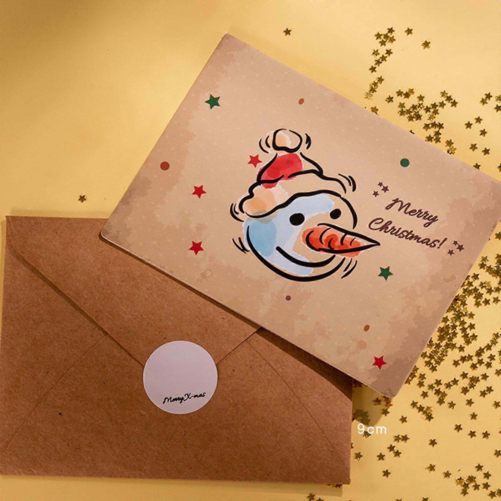 Christmas Card Set with Envelopes & Stickers, Compatible with Holiday Wishes and Party Invitations, High Quality