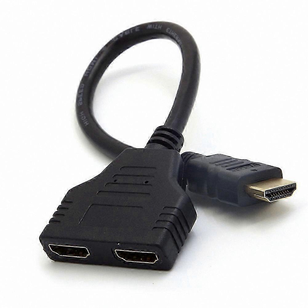 HDMI 1080P Male to Dual Female Splitter Adapter Cable Converter 1 In 2 Out Port-Compatible Connection Solution
